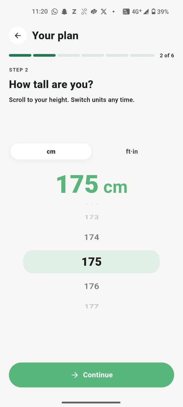 Setting your height
